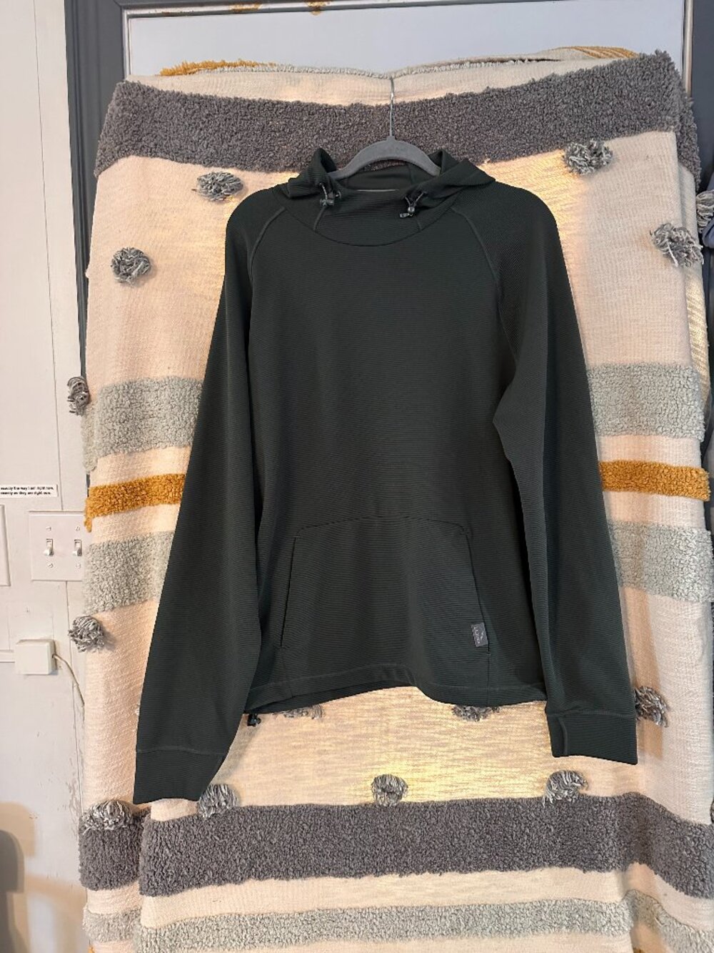 L.L. Bean Men's Ridge Fleece Pullover Hoodie - Charcoal - Large